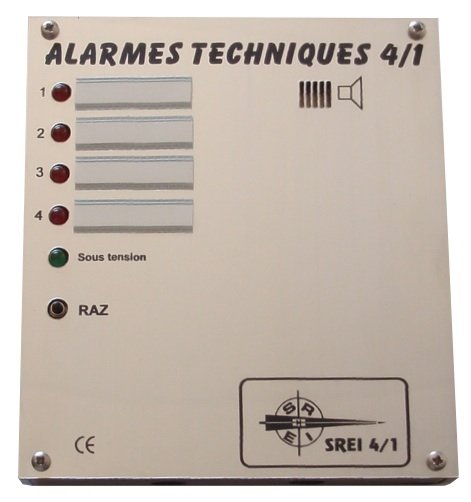 4 alarmes en entrées