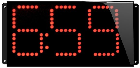 chronometre lumineux chiffres geants