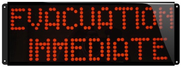 afficheur lumineux evacuation immediate
