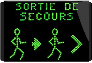 sortie de secours pictogramme lumineux